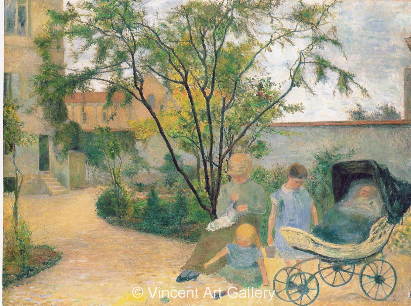 A3571, GAUGUIN, The Artist's Family in the Garden of Rue Carcel